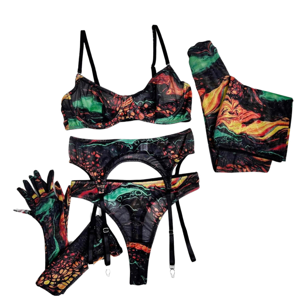 Fire & Desire 5pcs Lingerie Set