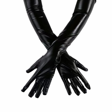 Load image into Gallery viewer, Exotic Black Leather Gloves