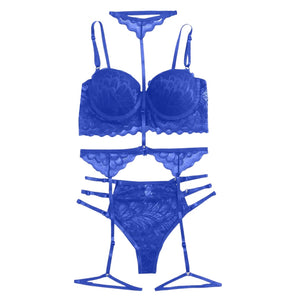 Blu Berry 3 Piece Lingerie Set