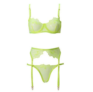 Lime Light 3 Piece Lingerie Set